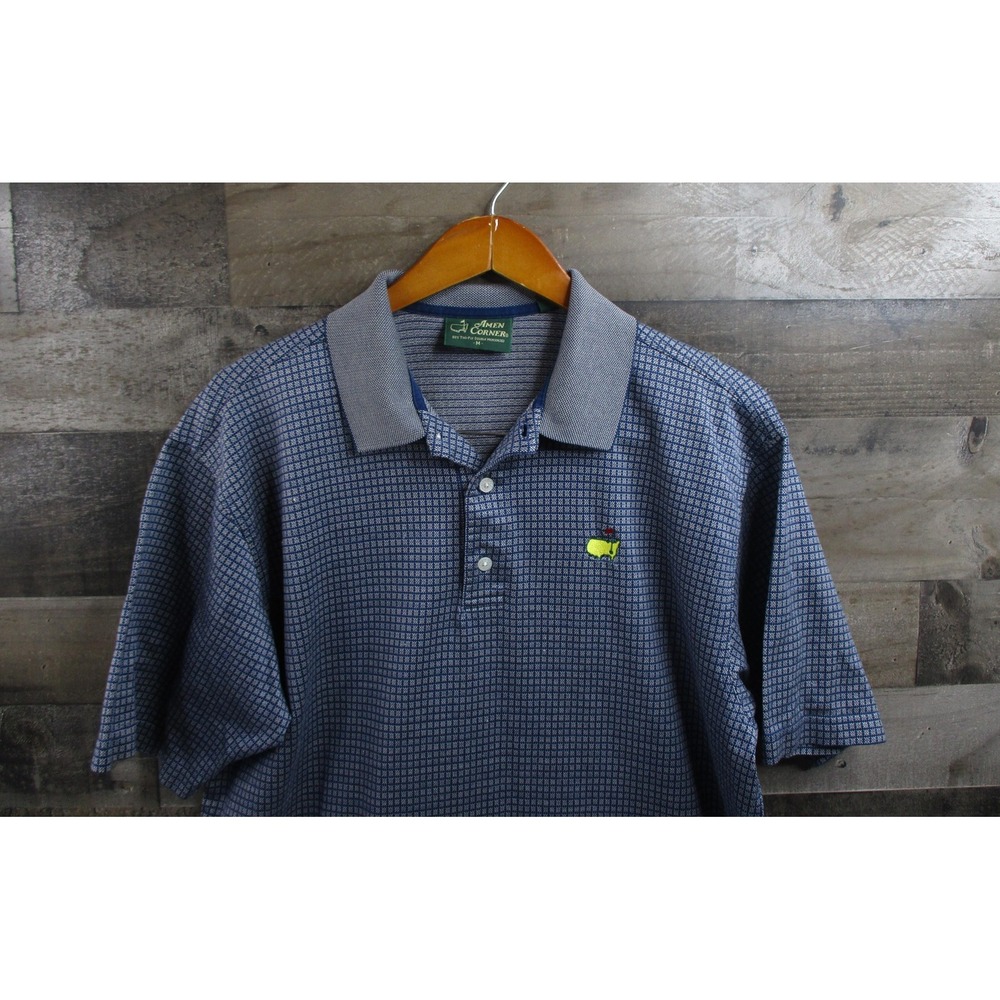 Masters Polo Shirt Mens Medium Amen Corner Augusta National Pima Cotton Golf
